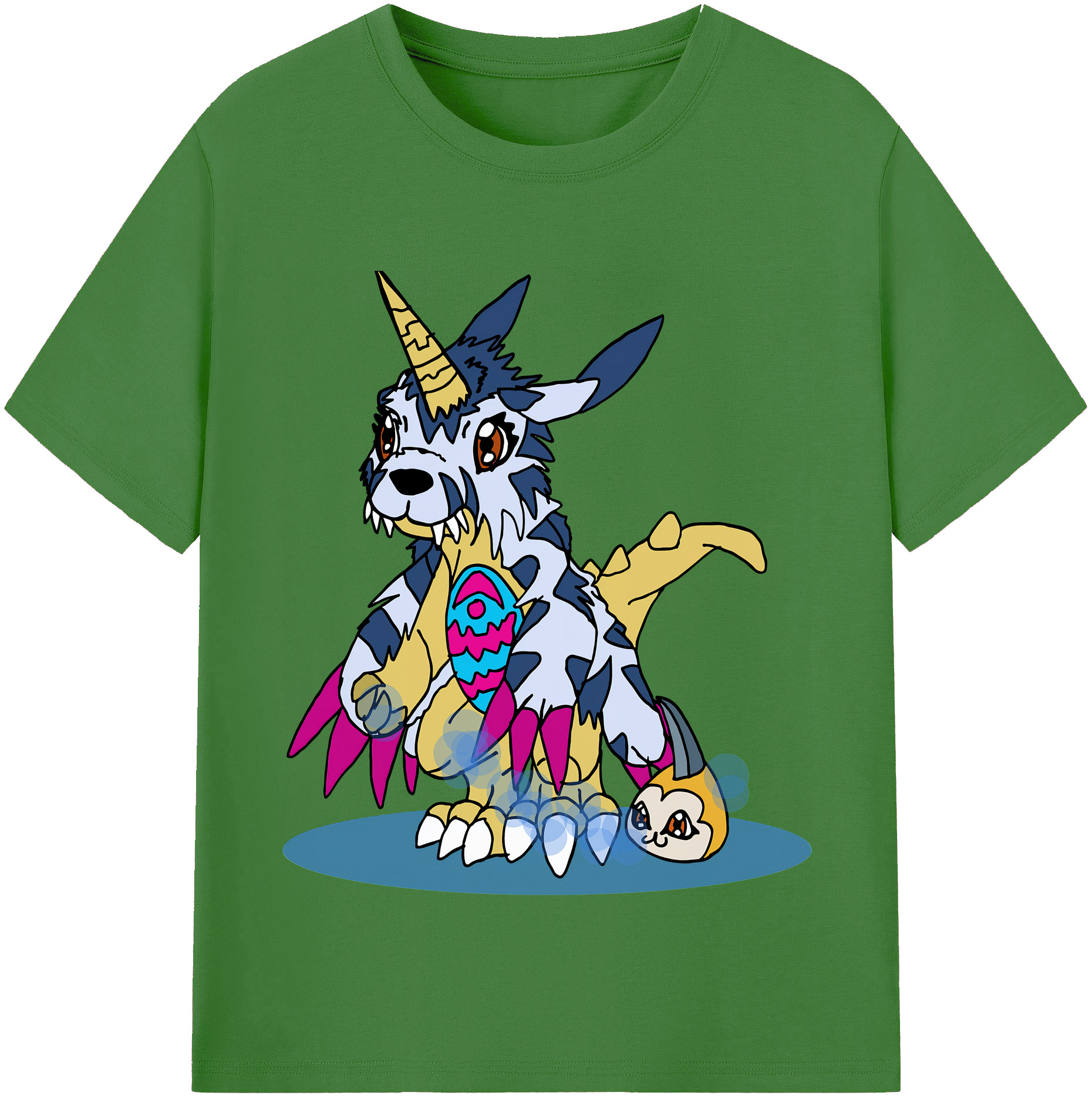 （画像用） Digimon デジタルモンスター/デジモン レディースカジュアルプリントTシャツ（綿100％）